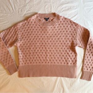 NWT Flag & Anthem Pink Textured Crew Neck Sweater Size M